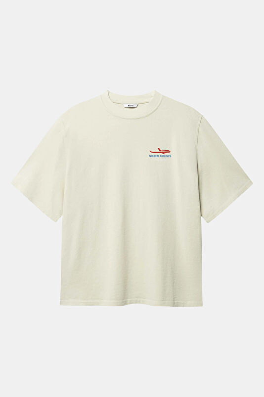 Men's Relaxed Fit Grey Crew Neck Printed T-Shirt