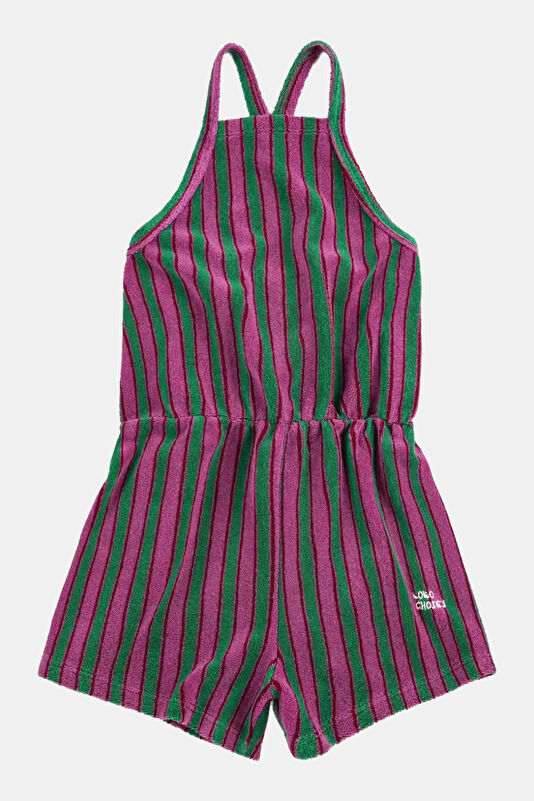 Fuchsia Patterned Children's Jumpsuit