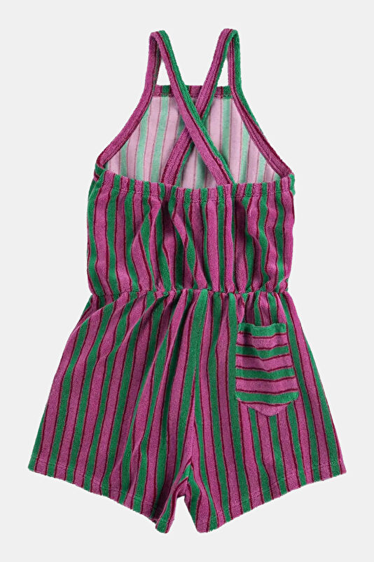 Fuchsia Patterned Children's Jumpsuit 2