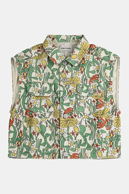 Green Patterned Kids Shirt