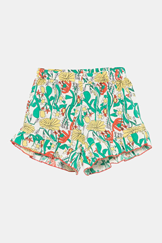 Turquoise Patterned Children's Shorts