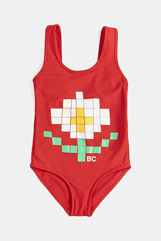 Red Design Filled Swimsuit