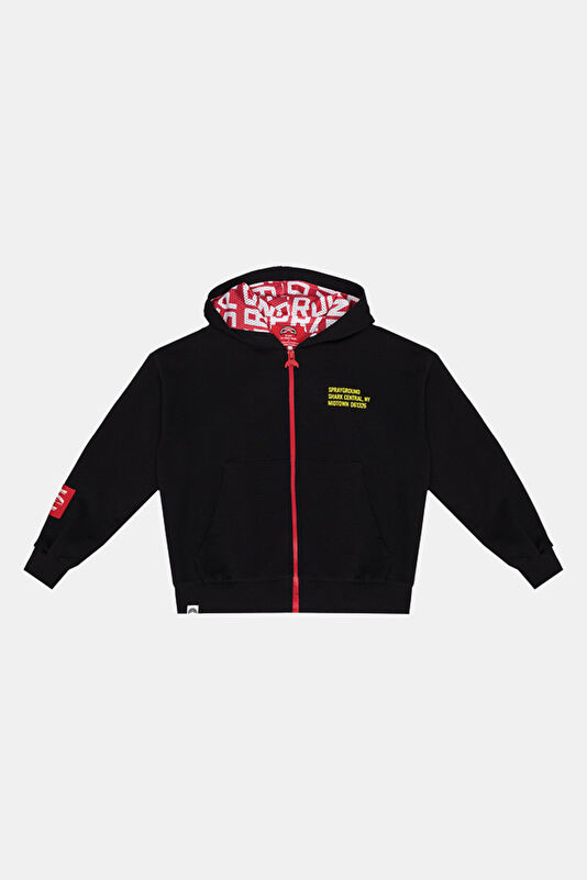 Siyah Kapuşonlu Çocuk Sweatshirt