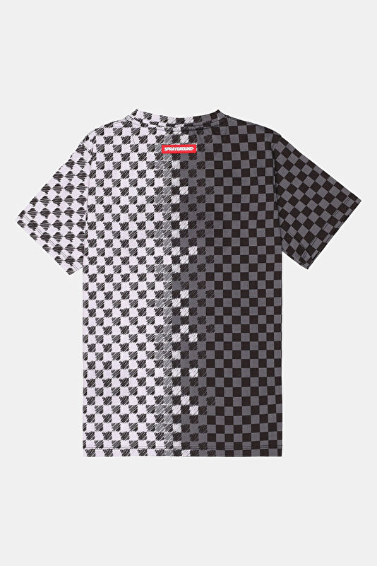 Siyah Bisiklet Yaka Baskılı Çocuk T-Shirt 2