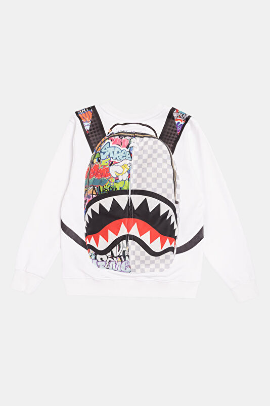 Beyaz Kapuşonlu Çocuk Sweatshirt 2