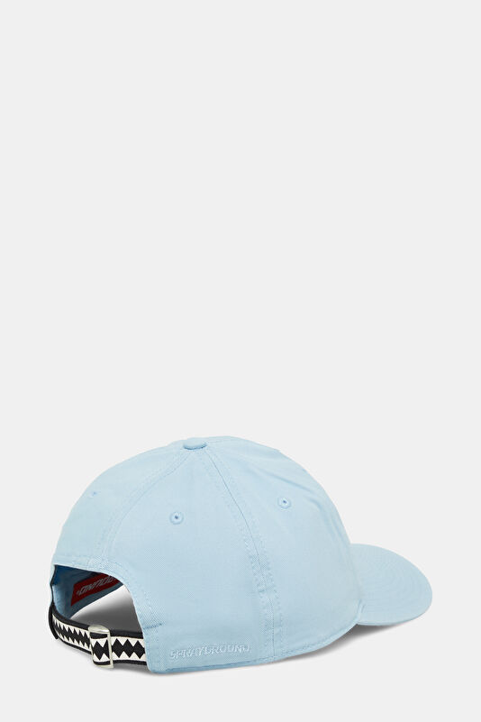 Stone Washed Blue Embroidered Hat 2