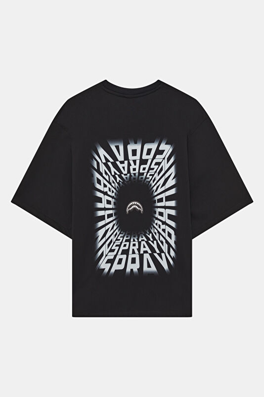 Relax Fit Black Crew Neck Printed Men's T-Shirt 2