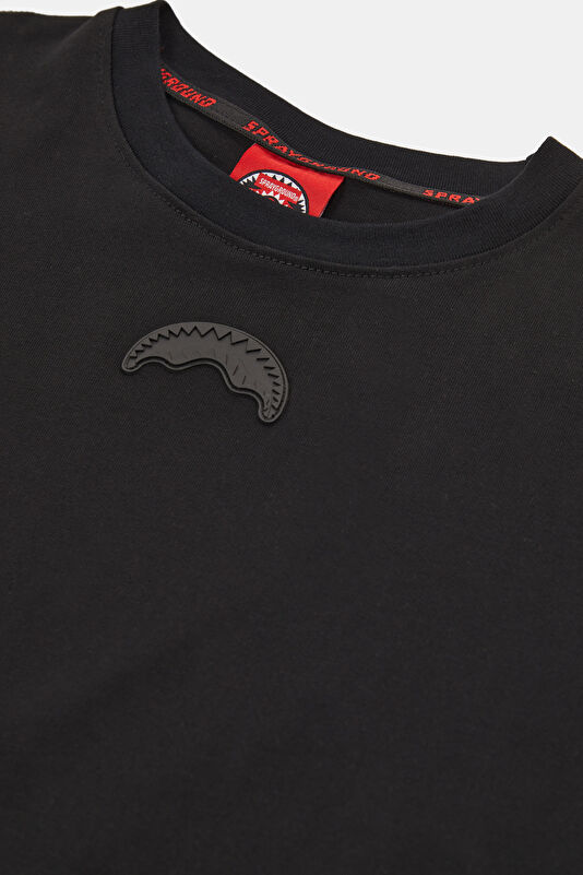 Relax Fit Black Crew Neck Printed Men's T-Shirt 3