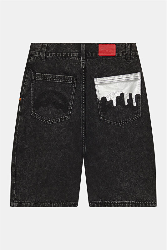 Black Embroidered Men's Shorts 2