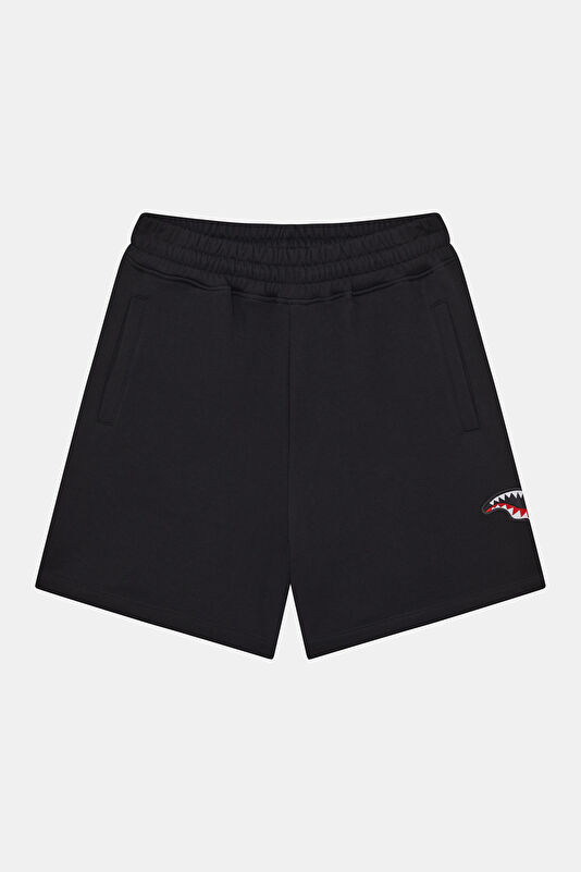 Black Embroidered Men's Shorts