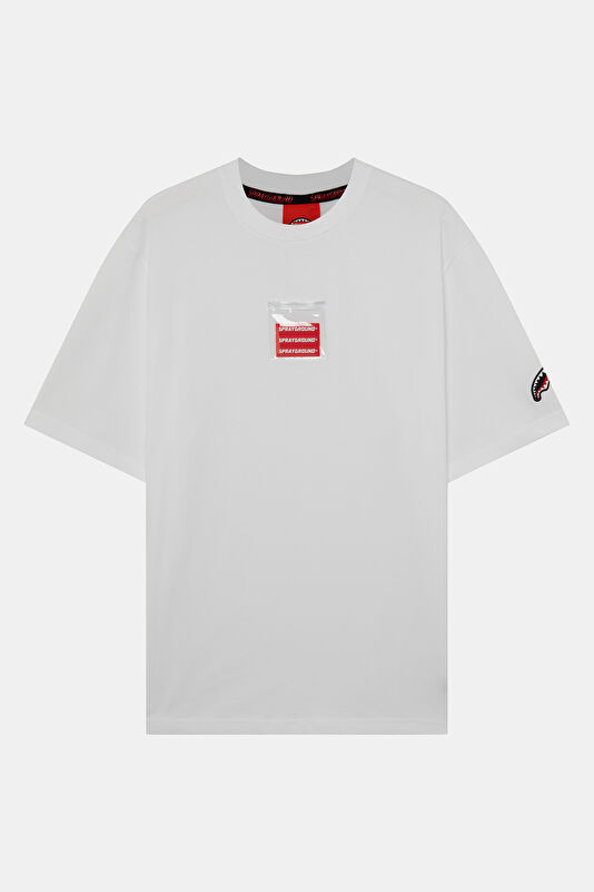 Relax Fit White Crew Neck Printed Men's T-Shirt