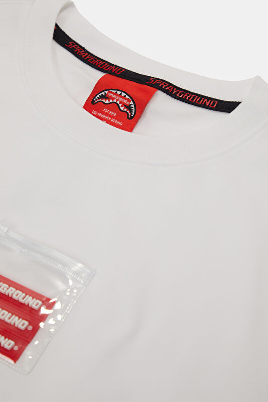 Relax Fit White Crew Neck Printed Men's T-Shirt 3