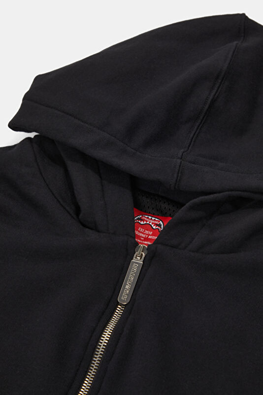 Siyah Relax Kalıp Kapuşonlu Erkek Sweatshirt 3