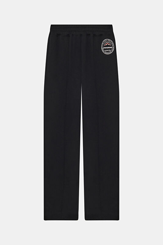 Relax Kalıp Siyah Straight Erkek Spor Pantolon