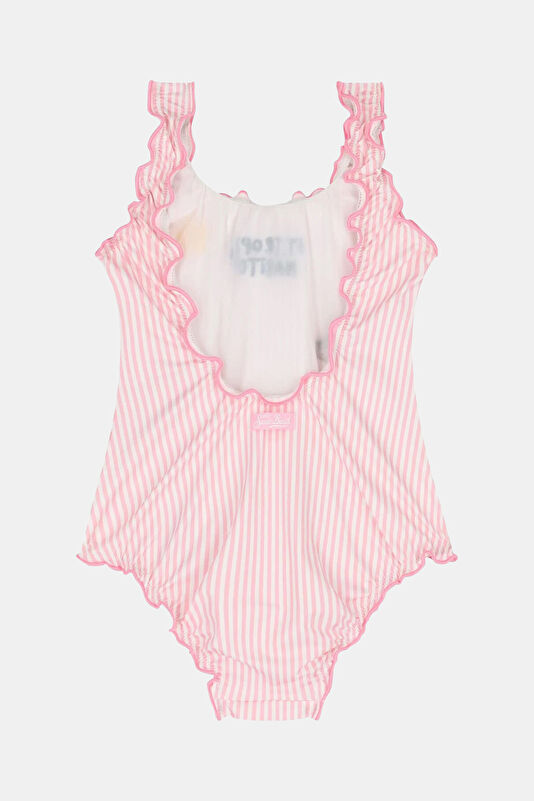 Light Pink Patterned Kids Swimsuit 2
