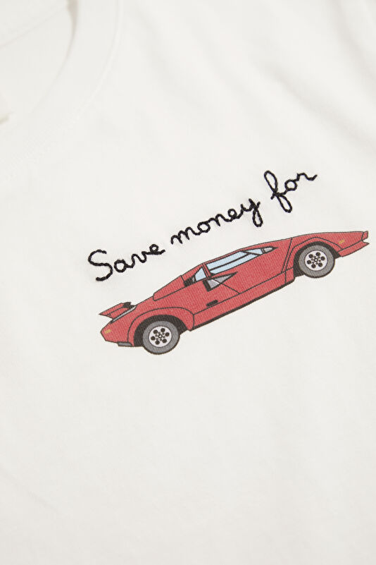 White Crew Neck Printed Children's T-Shirt 4