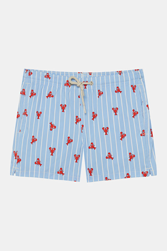 Light Blue Patterned Children's Shorts