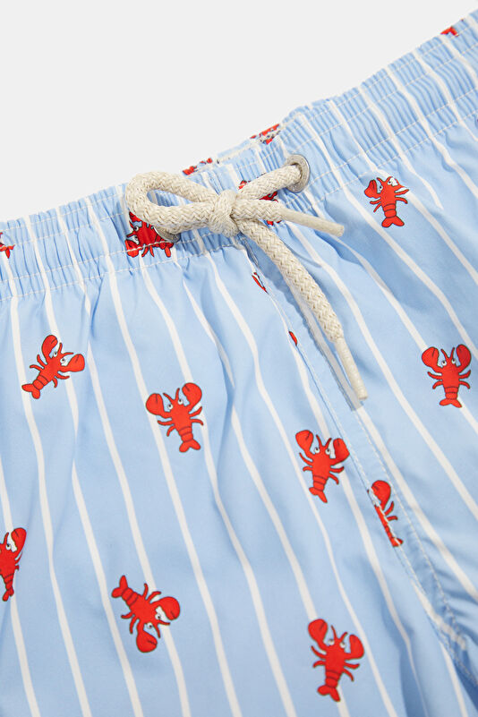 Light Blue Patterned Children's Shorts 3