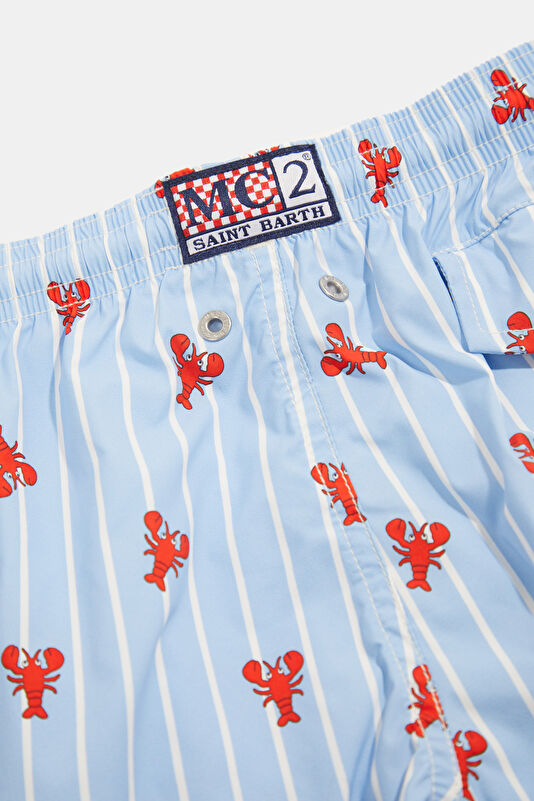 Light Blue Patterned Children's Shorts 4