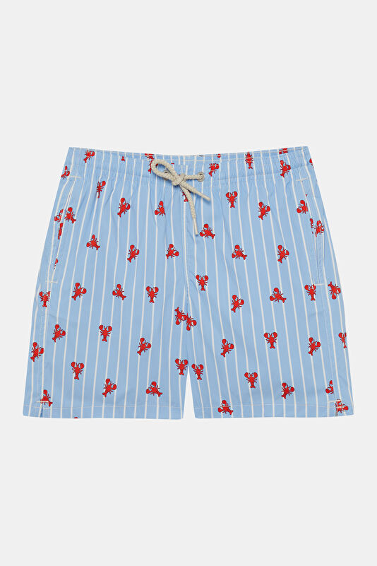 Light Blue Patterned Children's Shorts