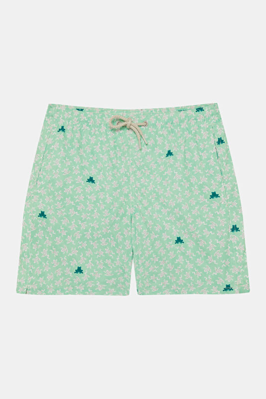 Aqua Green Patterned Children's Shorts