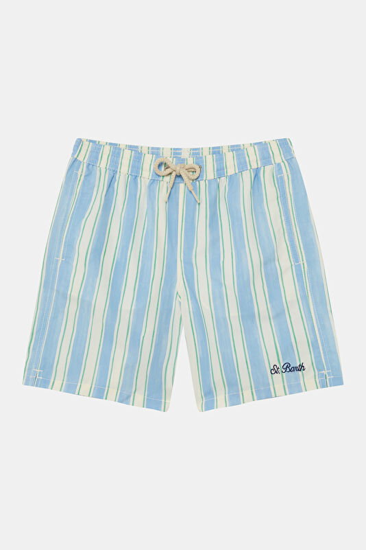 Children's Light Blue Patterned Shorts