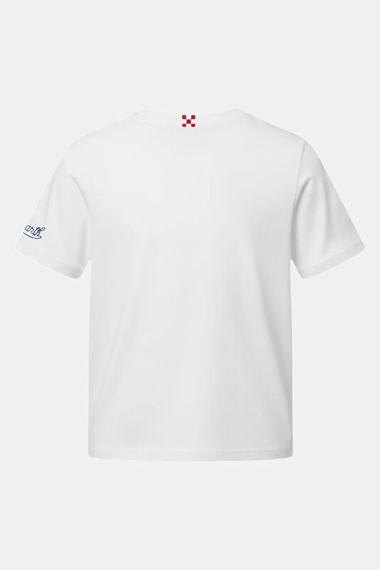 White Crew Neck Printed Kids T-Shirt 2