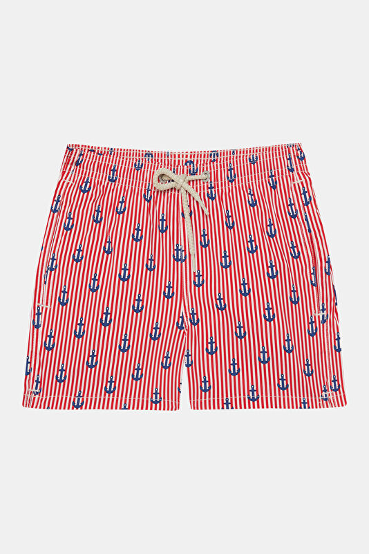 Red Patterned Children's Shorts