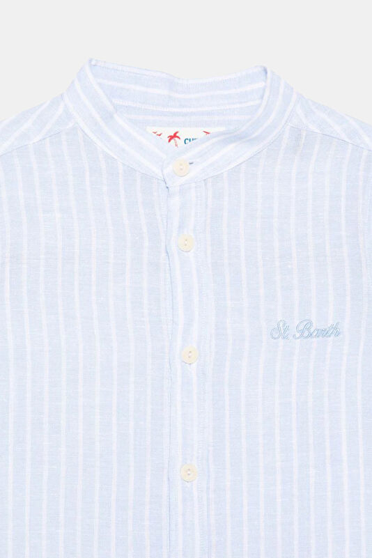 Blue Patterned Kids Shirt 3