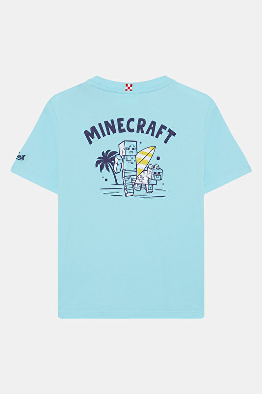 Mavi Bisiklet Yaka Baskılı Çocuk T-Shirt 2