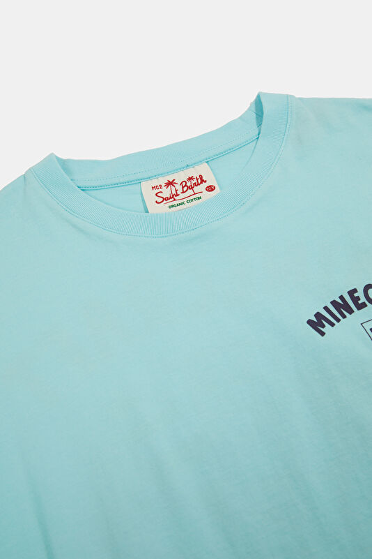 Mavi Bisiklet Yaka Baskılı Çocuk T-Shirt 3