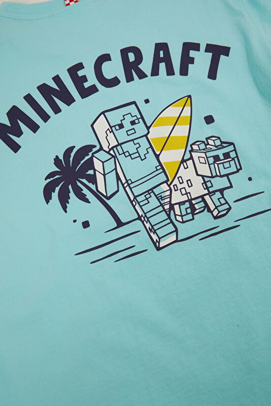 Mavi Bisiklet Yaka Baskılı Çocuk T-Shirt 4