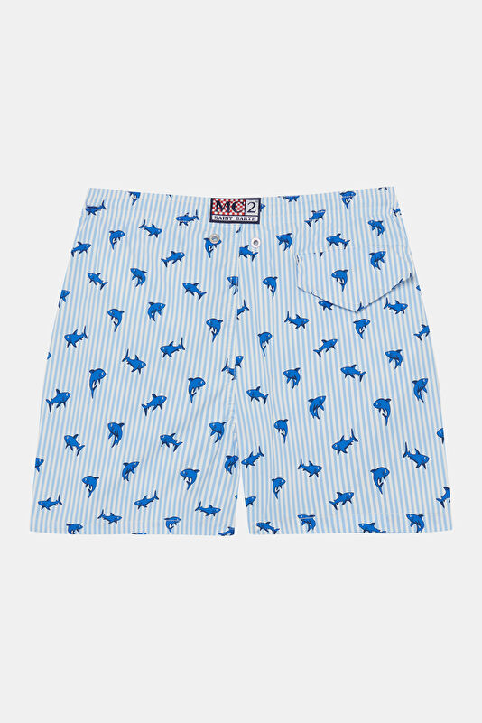 Light Blue Patterned Children's Shorts 2