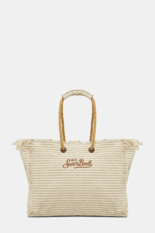 Beige Patterned Bag