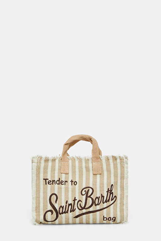 Phone Bag Linen Bej Desenli Çanta 4