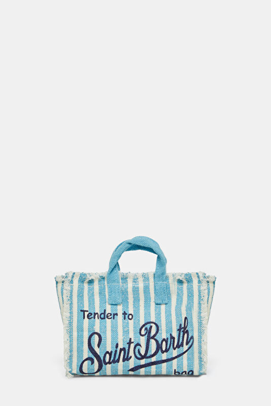Phone Bag Linen Mavi Desenli Çanta