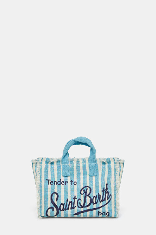 Phone Bag Linen Mavi Desenli Çanta 4