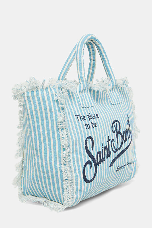 Vanity Linen Light Blue Patterned Bag 2