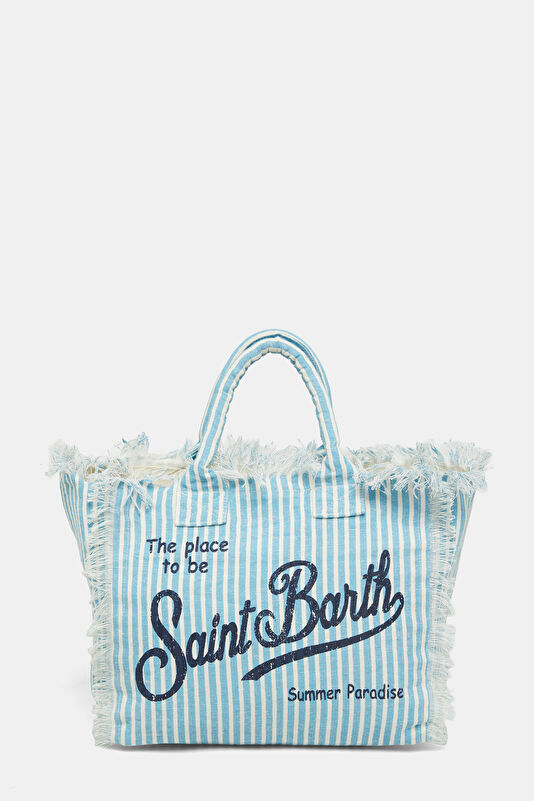 Vanity Linen Light Blue Patterned Bag 3