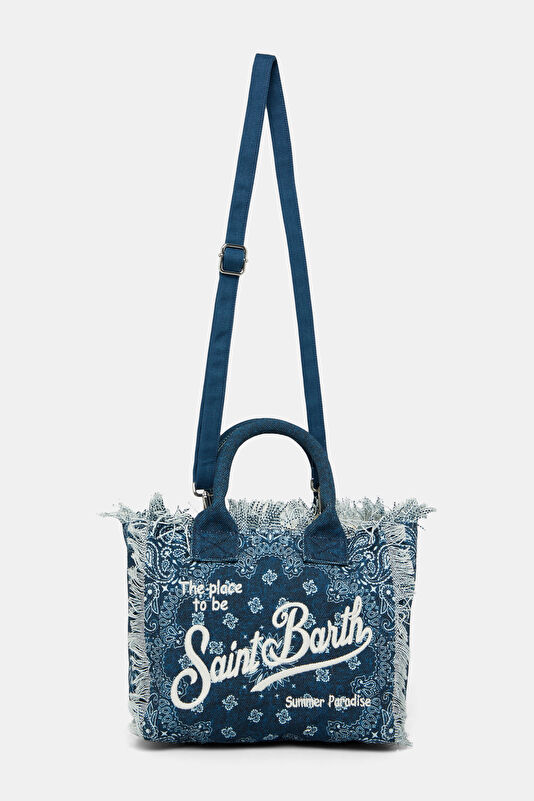 Colette Dark Blue Patterned Bag 2