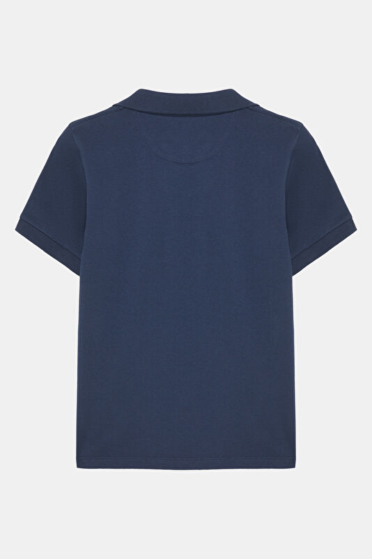 Navy Blue Regular Size Children's T-Shirt 2