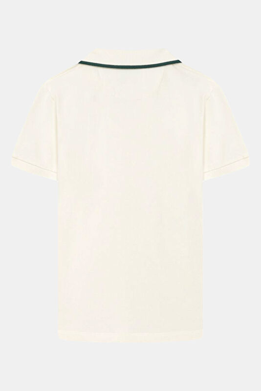 White Crew Neck Printed Kids T-Shirt 2