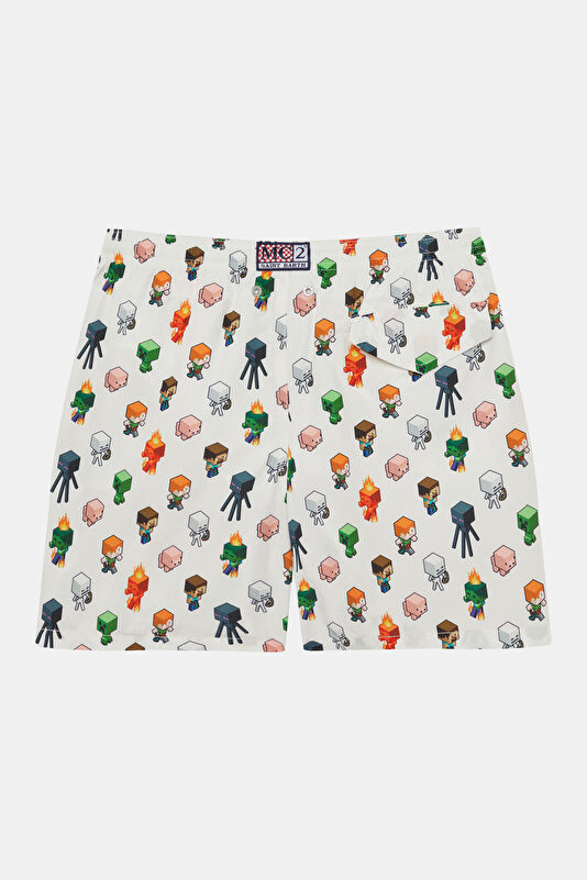 White Patterned Children's Shorts 2