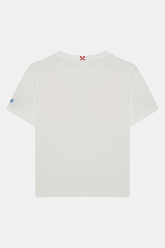 White Crew Neck Printed Children's T-Shirt 2