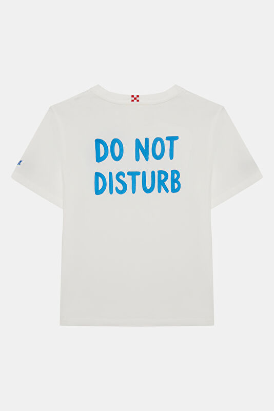 White Crew Neck Printed T-Shirt 2