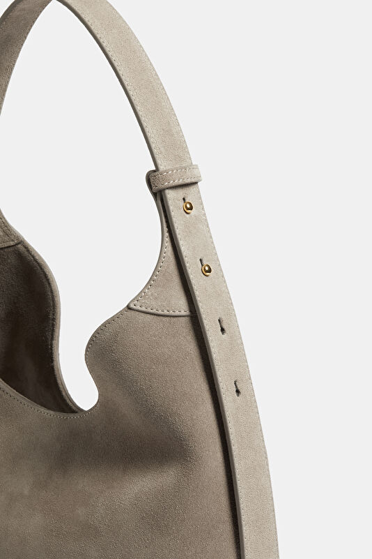 Mousse Grey Suede Bag 4
