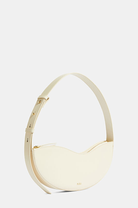 Arc De Flèu Ecru Leather Bag 3