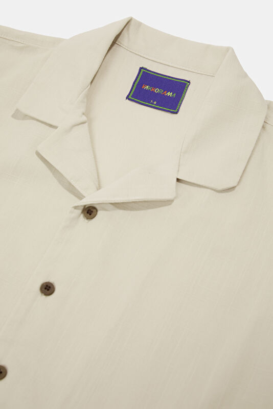 Beige Patterned Children's Shirt 3