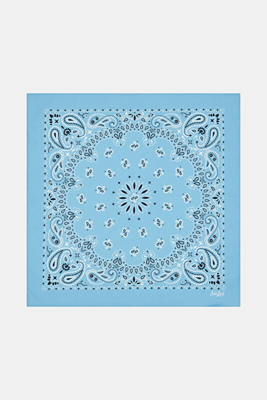 Foulard Mavi Desenli Fular