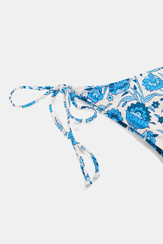 Mavi Desenli Bağlamalı Kadın Bikini 3